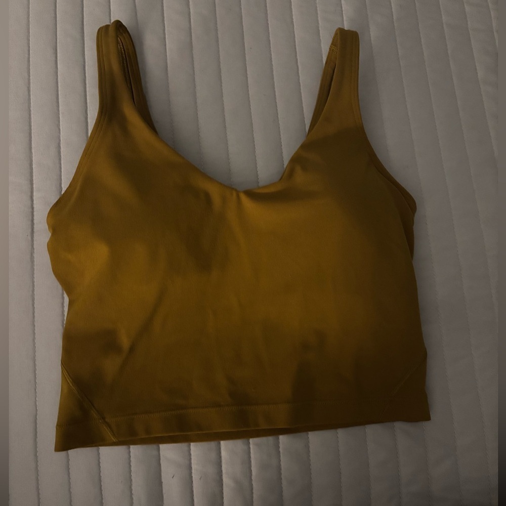 Lululemon Mustard Yellow Cropped Tank Top